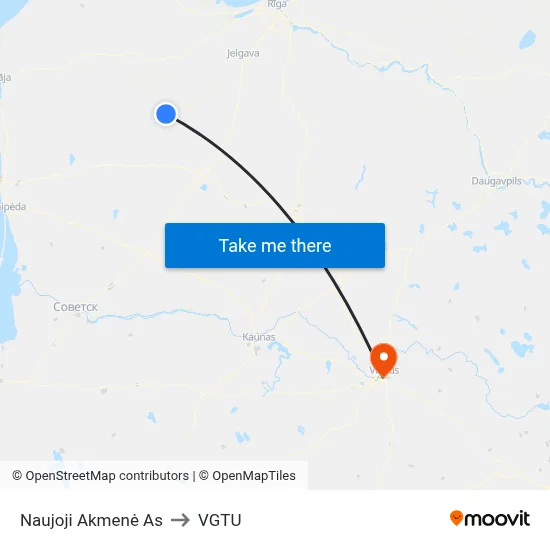 Naujoji Akmenė As to VGTU map