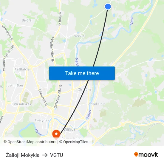 Žalioji Mokykla to VGTU map