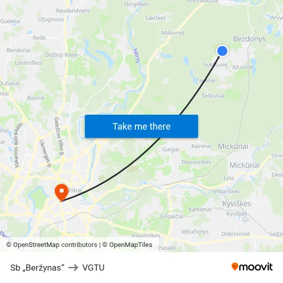Sb „Beržynas“ to VGTU map