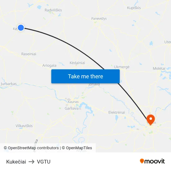 Kukečiai to VGTU map