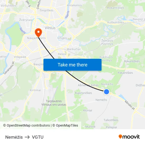 Nemėžis to VGTU map