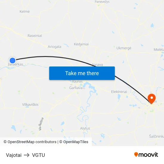 Vajotai to VGTU map