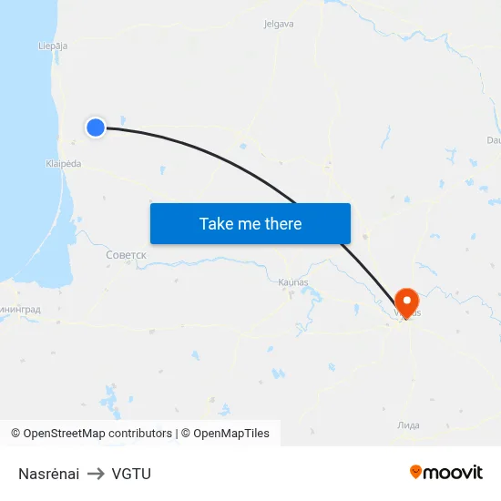 Nasrėnai to VGTU map
