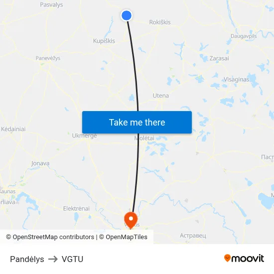 Pandėlys to VGTU map