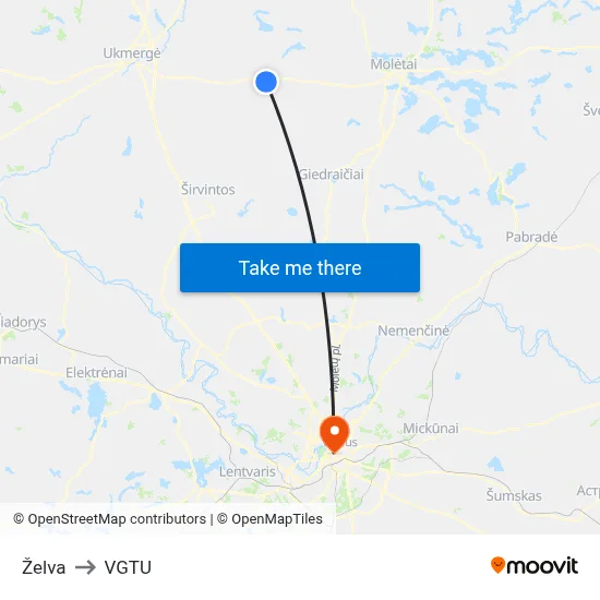 Želva to VGTU map