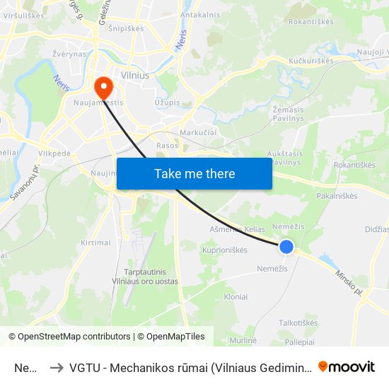 Nemėžis to VGTU - Mechanikos rūmai (Vilniaus Gedimino technikos universitetas) map