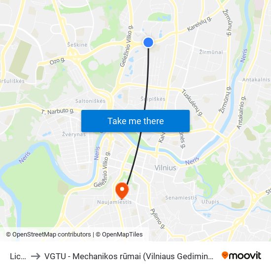 Licėjus to VGTU - Mechanikos rūmai (Vilniaus Gedimino technikos universitetas) map