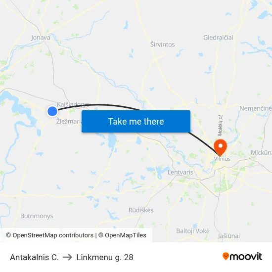 Antakalnis C. to Linkmenu g. 28 map