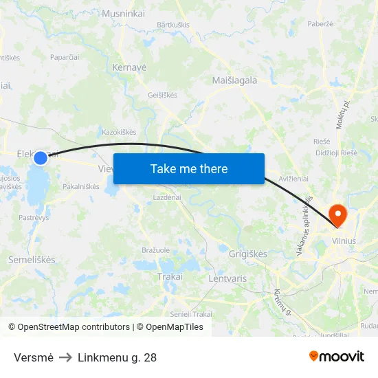 Versmė to Linkmenu g. 28 map