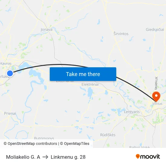Moliakelio G. A to Linkmenu g. 28 map
