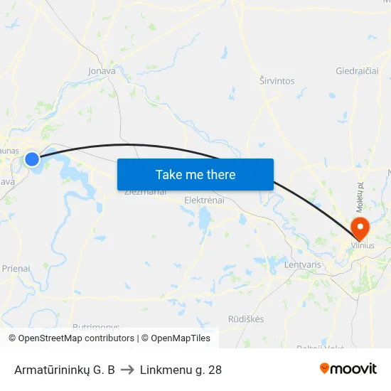 Armatūrininkų G. B to Linkmenu g. 28 map