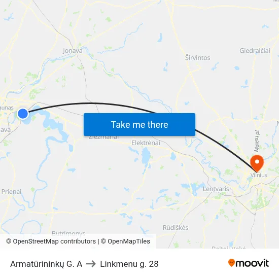 Armatūrininkų G. A to Linkmenu g. 28 map