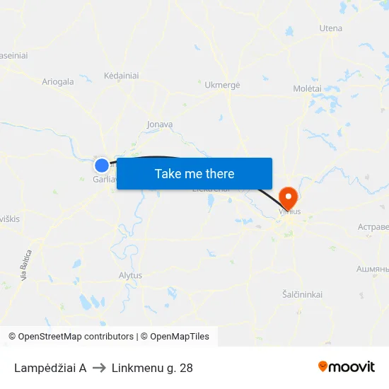 Lampėdžiai A to Linkmenu g. 28 map