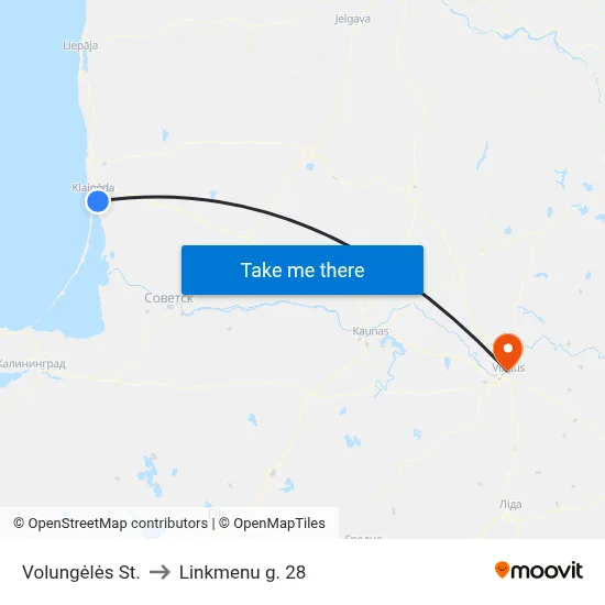 Volungėlės St. to Linkmenu g. 28 map