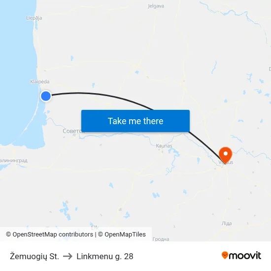 Žemuogių St. to Linkmenu g. 28 map