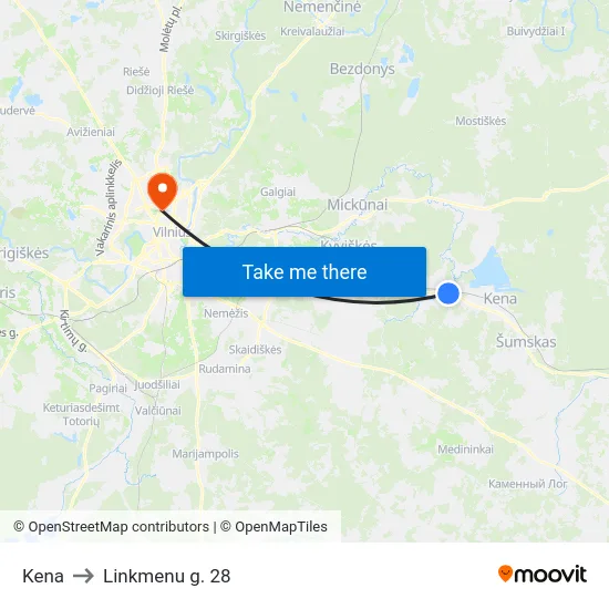 Kena to Linkmenu g. 28 map
