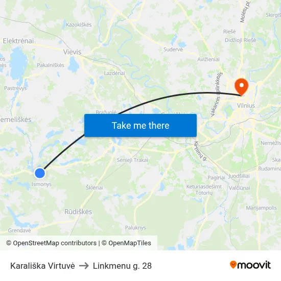 Karališka Virtuvė to Linkmenu g. 28 map