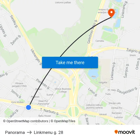 Panorama to Linkmenu g. 28 map