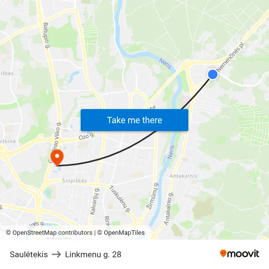 Saulėtekis to Linkmenu g. 28 map