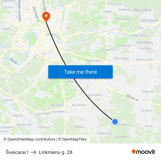 Šveicarai I to Linkmenu g. 28 map