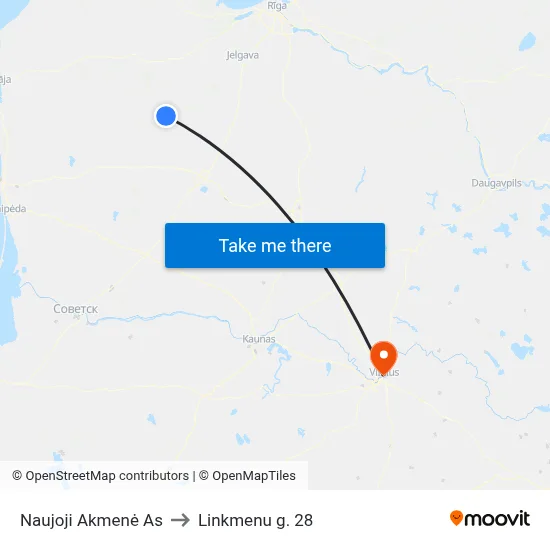 Naujoji Akmenė As to Linkmenu g. 28 map