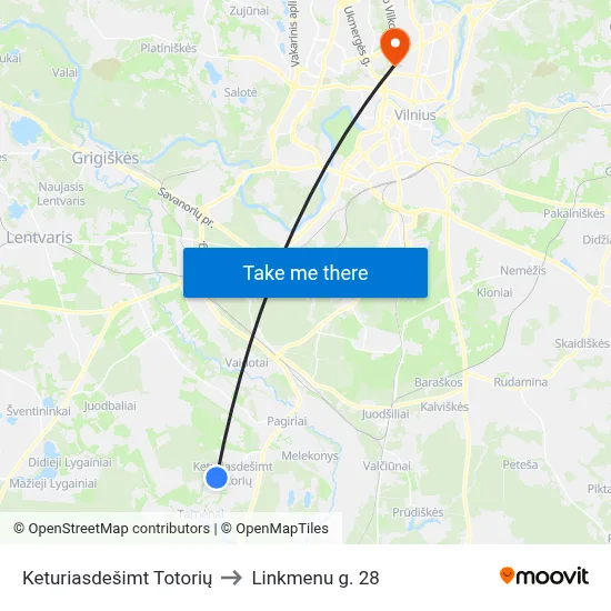 Keturiasdešimt Totorių to Linkmenu g. 28 map