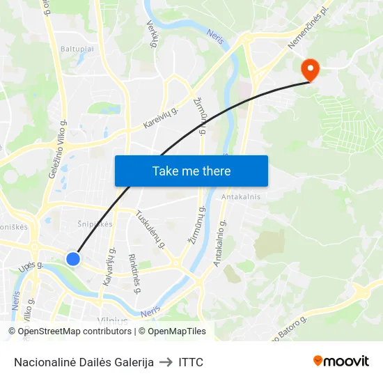 Nacionalinė Dailės Galerija to ITTC map