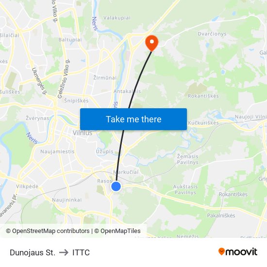 Dunojaus St. to ITTC map