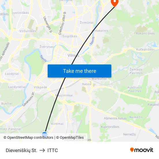 Dieveniškių St. to ITTC map