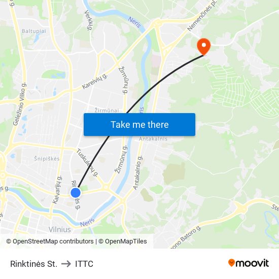 Rinktinės St. to ITTC map