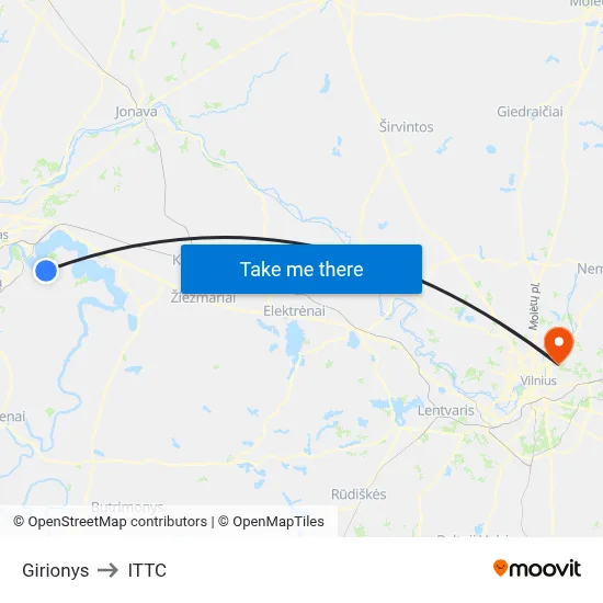 Girionys to ITTC map