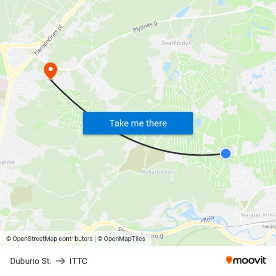 Duburio St. to ITTC map