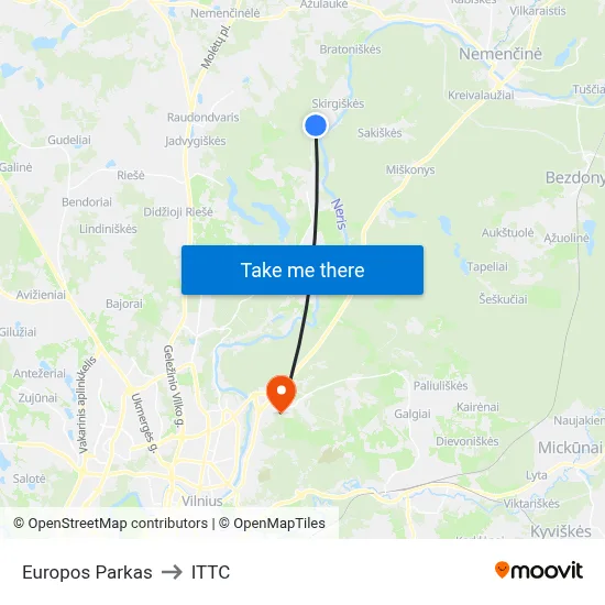 Europos Parkas to ITTC map