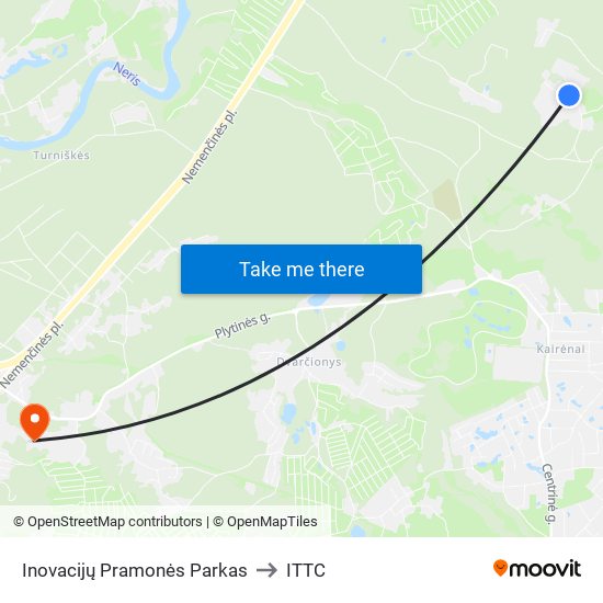 Inovacijų Pramonės Parkas to ITTC map