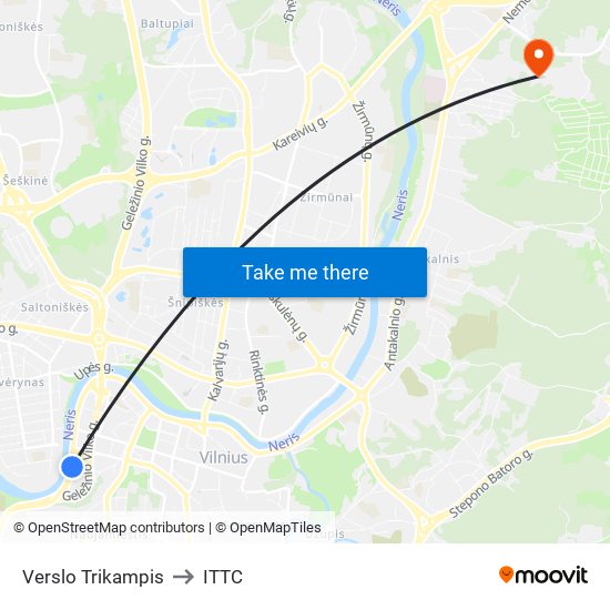 Verslo Trikampis to ITTC map