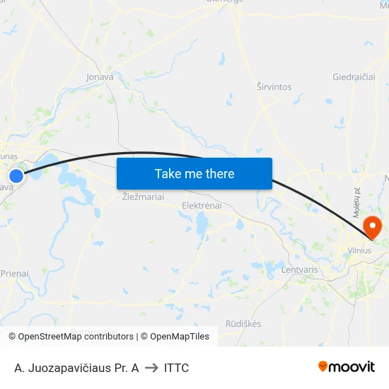 A. Juozapavičiaus Pr. A to ITTC map