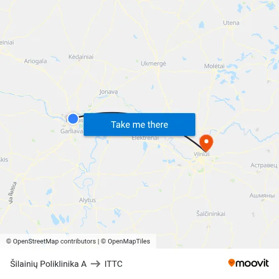 Šilainių Poliklinika A to ITTC map