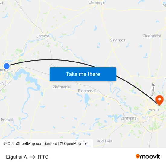 Eiguliai A to ITTC map