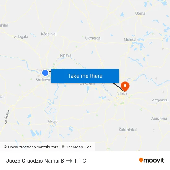 Juozo Gruodžio Namai B to ITTC map