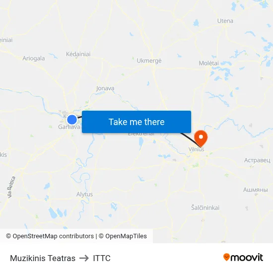 Muzikinis Teatras to ITTC map