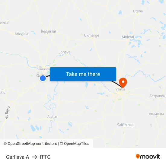 Garliava A to ITTC map