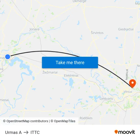Urmas A to ITTC map