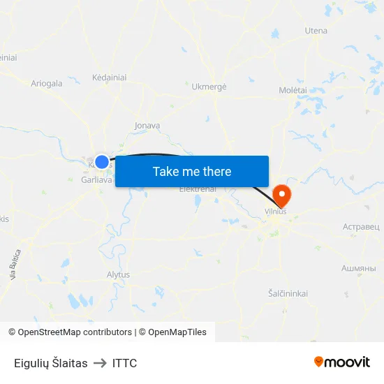Eigulių Šlaitas to ITTC map