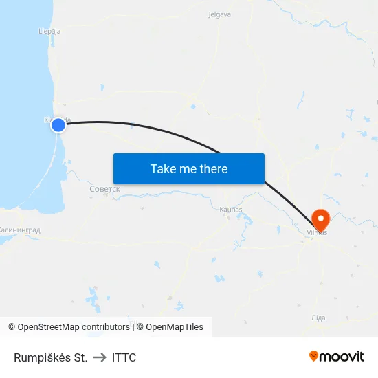 Rumpiškės St. to ITTC map