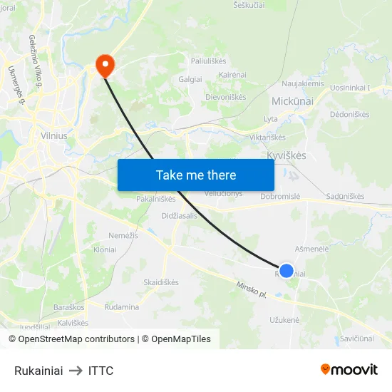 Rukainiai to ITTC map