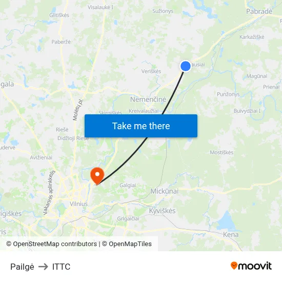 Pailgė to ITTC map