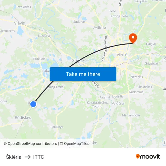 Šklėriai to ITTC map