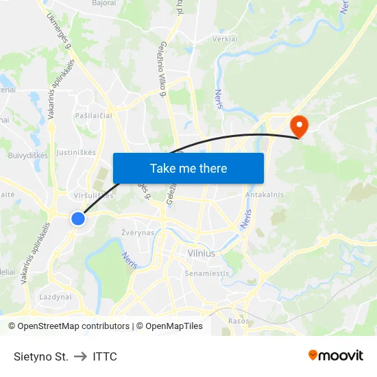 Sietyno St. to ITTC map