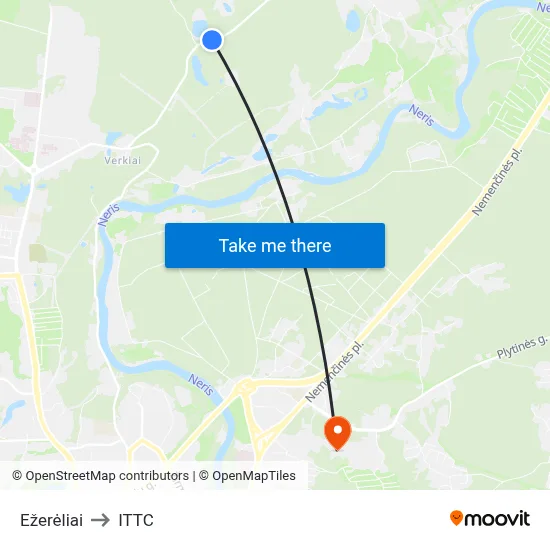 Ežerėliai to ITTC map