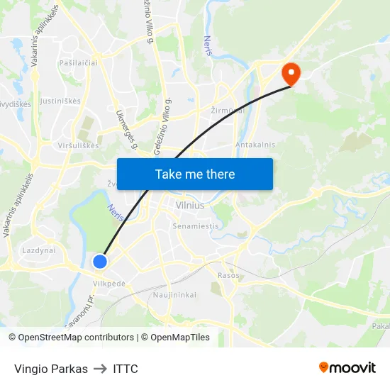Vingio Parkas to ITTC map